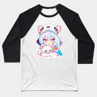 Cute girl hugging a pet Baseball T-Shirt